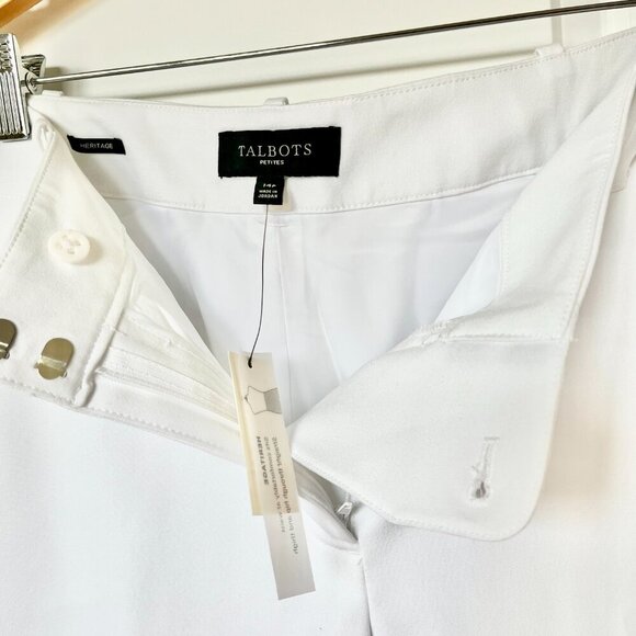 TALBOTS Pants  White HERITAGE  Straight Leg New w Tags Size 14 - Picture 4 of 14